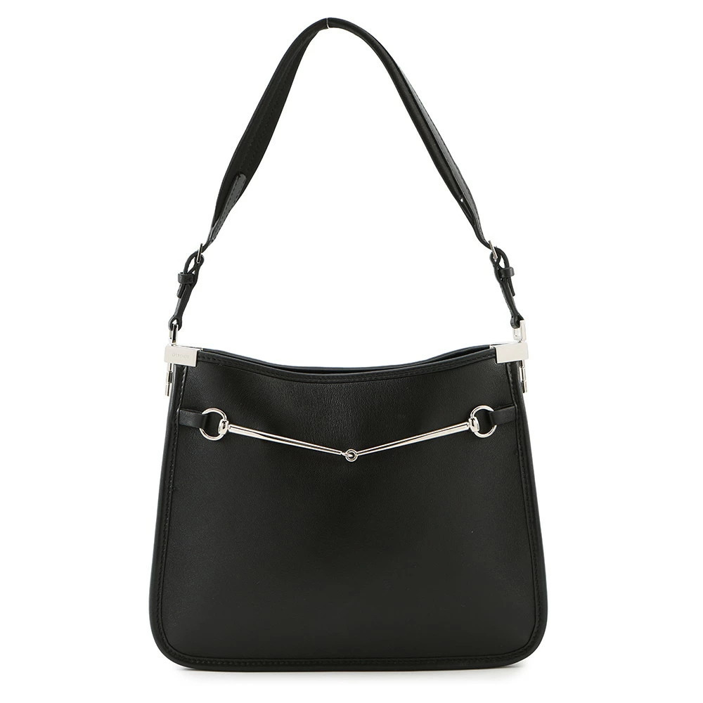 Gucci Shoulder Bag Horsebit Slim Leather Black